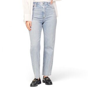NWT ABERCROMBIE & FITCH Curve Love Ankle Straight Ultra High Rise Jean 33 / 16L